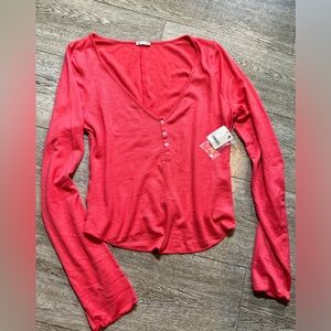 Free people women’s pink top size XL super soft light weight brand new W/ tags